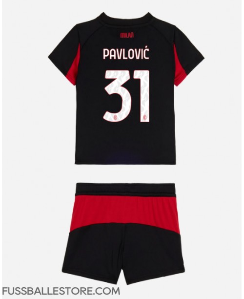 Günstige AC Milan Strahinja Pavlovic #31 Heimtrikotsatz Kinder 2025-26 Kurzarm (+ Kurze Hosen) Günstige AC Milan Strahinja Pavlovic #31 Heimtrikotsatz Kinder 2025-26 Kurzarm (+ Kurze Hosen)